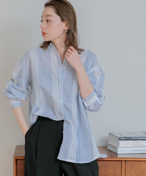 「URBAN RESEARCH Sonny Label」 長袖シャツ FREE ブルー レディース_画像7