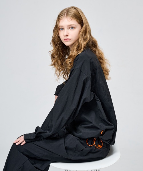 WETTEMPT シャツ NYLON BICOLOR DRAWSTRING L/S SHIRT / ナイロンバイ 