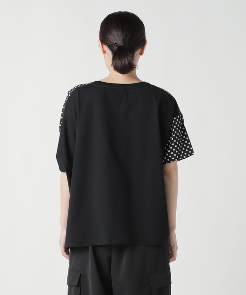 土曜までの価格❗️極美品　zucca 半袖カットソー ZUCCa（ズッカ） tシャツ 半袖 MIX DOTS / カットソー レディース