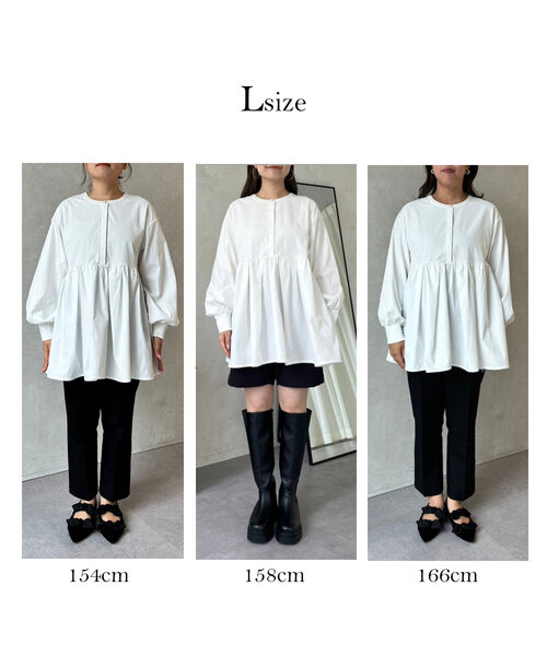 「prose verse」 長袖チュニック MEDIUM オフホワイト レディース_画像3