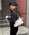 ショルダーバッグ バッグ リボンモチーフチェー...の詳細画像2