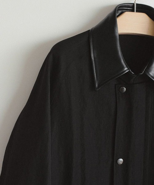 LIDnM（リドム） コート ジャケット Cow Hide Collar Riding Coat