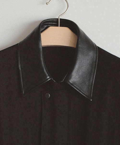 LIDnM（リドム） コート ジャケット Cow Hide Collar Riding Coat