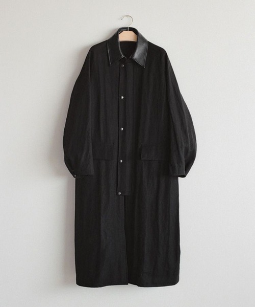 LIDnM（リドム） コート ジャケット Cow Hide Collar Riding Coat