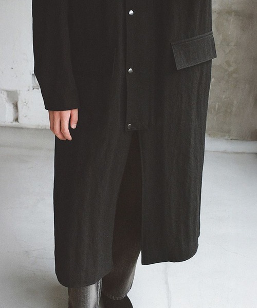 LIDnM（リドム） コート ジャケット Cow Hide Collar Riding Coat
