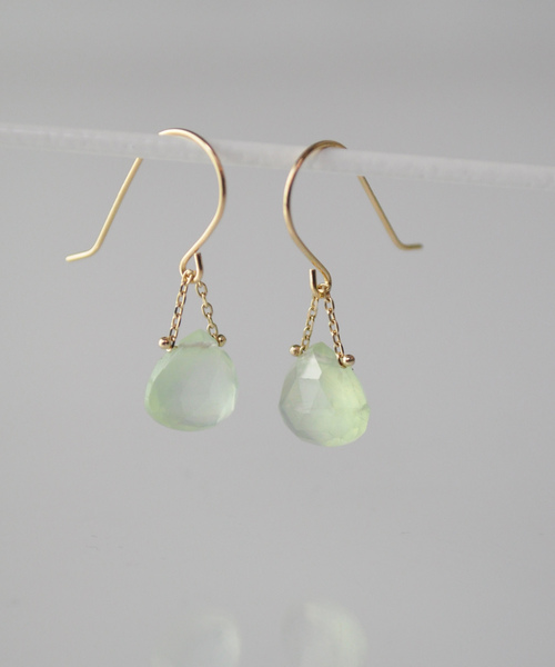 anq.（アンク） ピアス 「anq.」K18/K10・天然石マロンピアス 誕生石