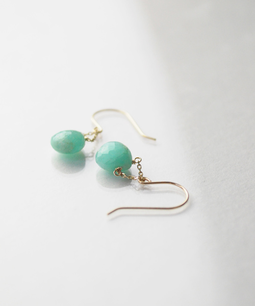【anq.】K18/K10・マロンピアス ブルートパーズ anq.（アンク） ピアス 「anq.」K18/K10・天然石マロンピアス 誕生石