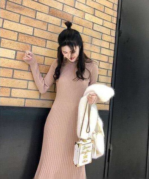 LUGG NAGG（ラグナグ） パーティードレス ワンピース リブニット