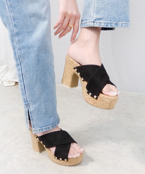 OFOF 厚底サンダル PURE SILVER ミュール Nike】W CALM SANDAL☆厚底 サンダル☆LIGHT BONE (Nike/サンダル