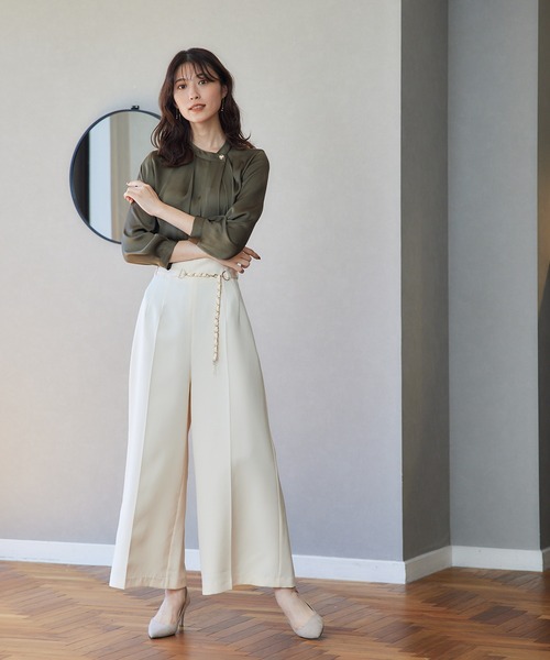 12Twelve Agenda パンツ ウォッシャブルチェーンベルト付ハイ