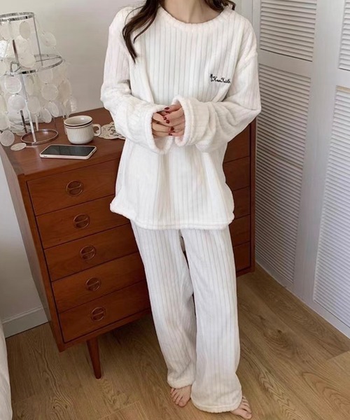 リノ パジャマ NinaetLina（ニナエリナ） パジャマ ルームウェア リブセットアップ