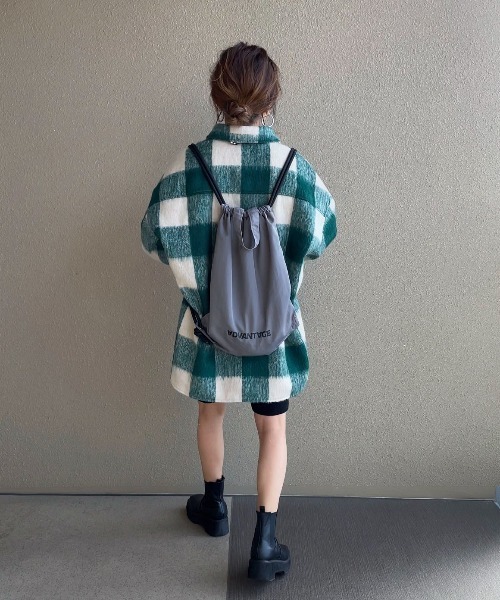 ブラウス シャツ ブロックチェックシャギーシャツ レディース