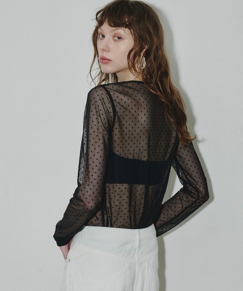 新品♡la belle Etude プリーツレース ブラウス カットソー シアー 新品♡la belle Etude プリーツレース ブラウス カットソー シアー