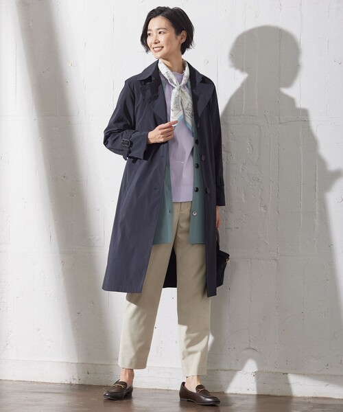 カーディガン 「洗える」ORGANIC GASS COTTON キーネック カーディガン レディース 洗える】ORGANIC GASS COTTON キーネック カーディガン / J