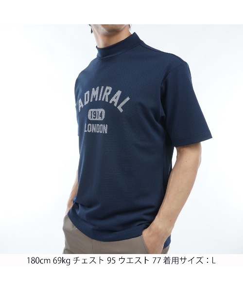 Admiral Golf（アドミラルゴルフ） tシャツ アーチロゴ モックシャツ