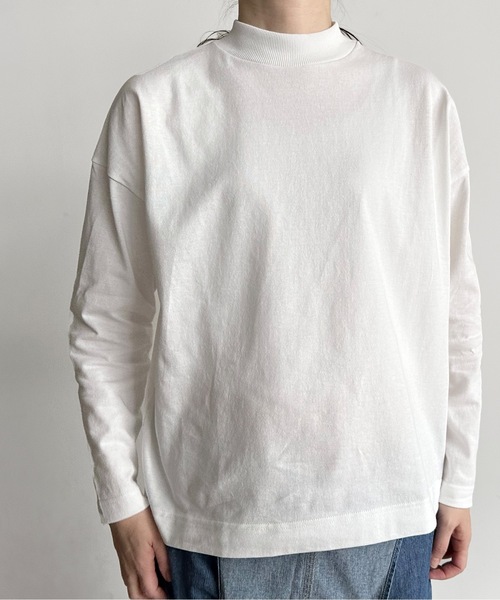 tシャツ SF:vent blanc  ヴァンブラン天竺モクネックロンTEE レディース vent blanc tシャツ SF:vent ヴァンブラン天竺モクネックロンTEE