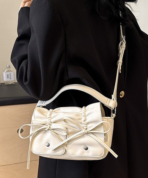 [RUBAN(ルボン)] リボンバックパック 兼 ショルダーバッグ S leune ショルダーバッグ バッグ リボンスクエアショルダーバッグ