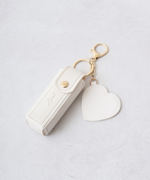 1004ST ポーチ リップケース キーホルダー 鏡付き 韓国風 レディース