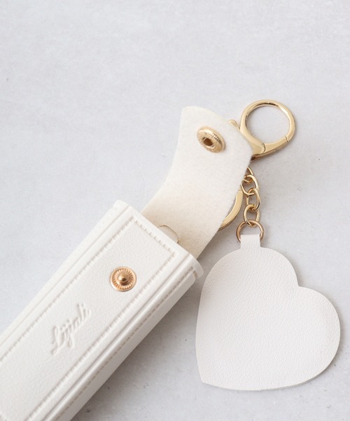 1004ST ポーチ リップケース キーホルダー 鏡付き 韓国風 レディース