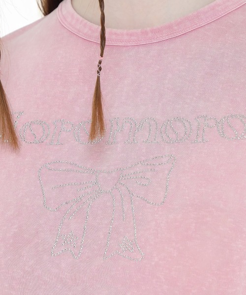 tシャツ ラインストーンウォッシュロゴTシャツ DT0681「Moromoro2」 レディース メンズ Moromoro tシャツ ラインストーンウォッシュロゴTシャツ DT0681