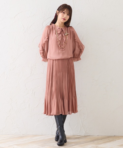 ローズティアラ（Rose Tiara）/【セットアップ対応】プリーツスカート Rose Tiara（ローズティアラ） スカート 「セットアップ可」消し