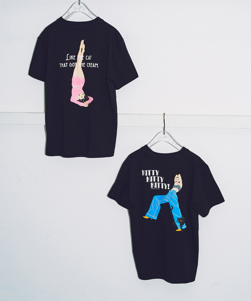tシャツ HARDY NOIR × AZUSA IIDA LIKE THE CAT Tシャツ レディース HARDY NOIR tシャツ × AZUSA IIDA LIKE THE CAT Tシャツ