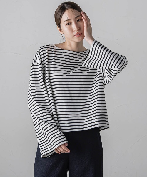 la.f（ラ・エフ） tシャツ 入学式 卒業式 ワイドスリーブボーダー