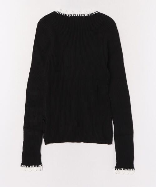 ニット セーター Nia(ニア)/ハイショク フリルデザイン リブニット