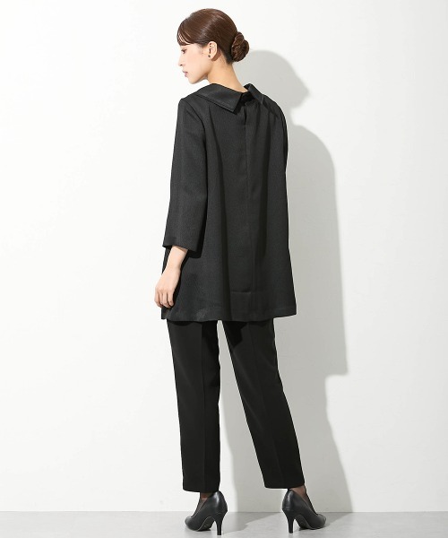 セットアップ 喪服・礼服｜日本製｜米沢織｜ロールネック｜ブラウス＋