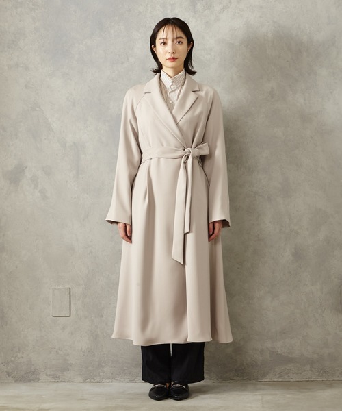 美品ireneロングコート 限定お値下げ！IRENEアイレネ モヘアストライプコート ロングコート