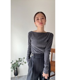 トップス Bonjour Bonjour Sagan tシャツ 前後2WAYシアーベロアトップス
