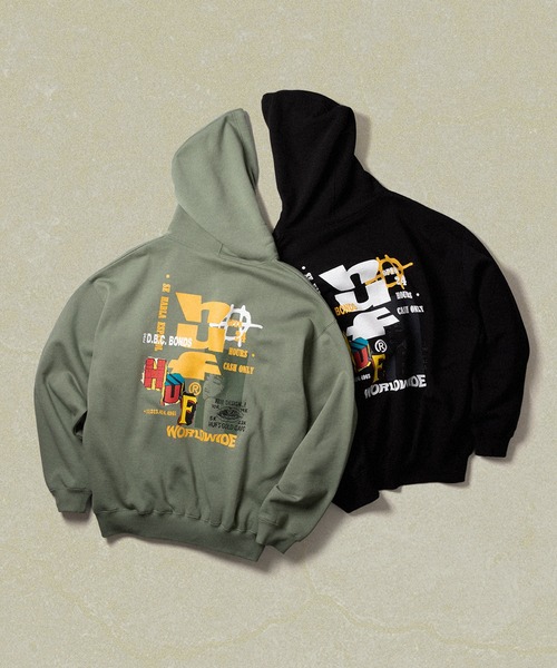 【HUF】CUT AND PASTE FLEECE HOODIE / パーカー CUT AND PASTE FLEECE HOODIE / HUF ハフ ヘビーウェイト