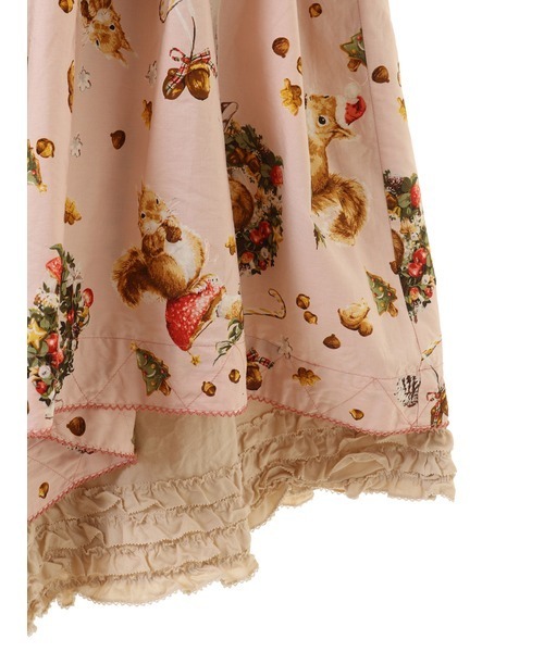 TEDDY'S MEMORIESスカート　PINKHOUSE　ピンクハウス Little Twin Stars×PINK HOUSE A Starry Night Wish柄スカート｜ピンク