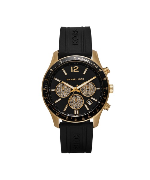 腕時計 Michael Kors ラバーウォッチ ブラック黒シリコン　ゴールド 腕時計 Michael Kors ラバーウォッチ ブラック黒シリコン ゴールド