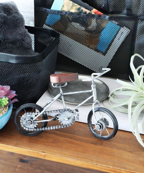 オブジェ　インテリア niko and… インテリア オリジナル自転車オブジェ シルバー