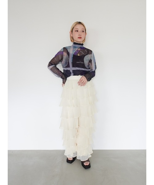 sahara（サハラ） tシャツ High Neck Sheer Top Astronomy /ハイネック