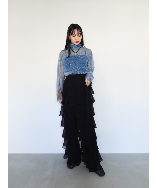 sahara（サハラ） tシャツ High Neck Sheer Top Astronomy /ハイネック