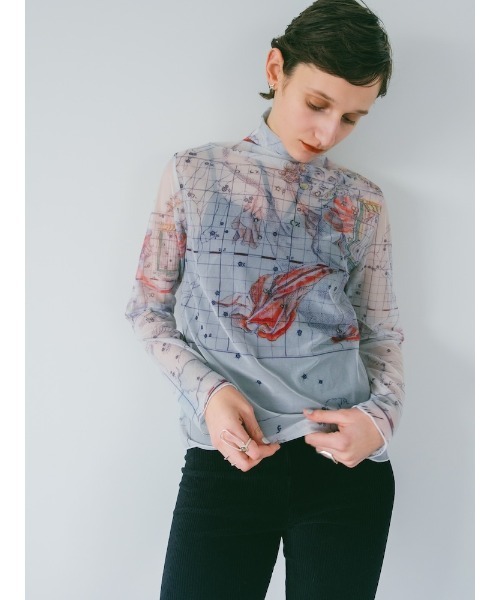 sahara（サハラ） tシャツ High Neck Sheer Top Astronomy /ハイネック