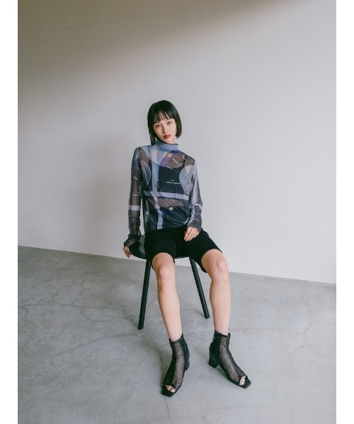 sahara(サハラ) tシャツ High Neck Sheer Top Astronomy /ハイネック sahara(サハラ) tシャツ High Neck Sheer Top Astronomy /ハイネック