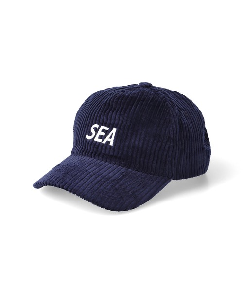 wind and sea コーデュロイ キャップ ネイビー WIND AND SEA（ウィンダンシー） キャップ 帽子 メンズ SEA LOGO