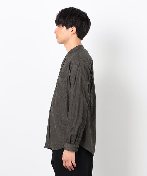 COMME CA ISM（コムサイズム） シャツ ダイヤ柄ジャガード バンド