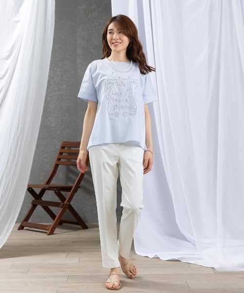 STUDIO PICONE（スタジオピッコーネ） tシャツ 半袖 カットワーク刺繍 