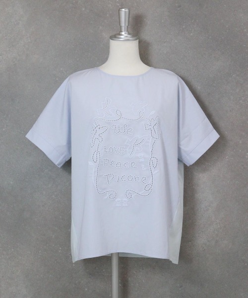 STUDIO PICONE（スタジオピッコーネ） tシャツ 半袖 カットワーク刺繍 