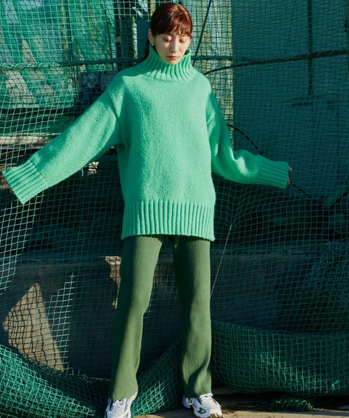 「Auntie Rosa Holiday」 タートルネックニット FREE ライトブルー レディース_画像5