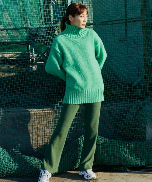 「Auntie Rosa Holiday」 タートルネックニット FREE ライトブルー レディース_画像7