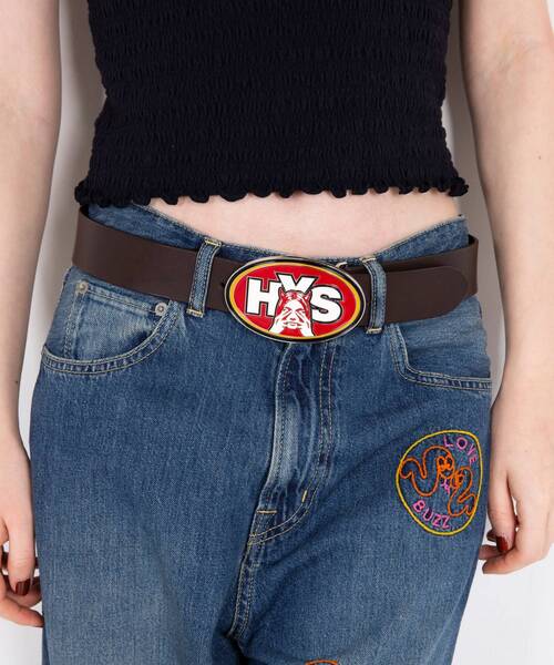 HYSTERIC GLAMOUR SEE NO EVIL ベルト ブラウン SEE NO EVIL ベルト（ベルト）｜HYSTERIC GLAMOUR（ヒステリック