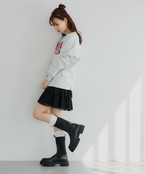 送料込/関税込■PRADA■クロシェストライプコットンミニスカート 追加》ストライプフラワースカート｜ベーセーストックの