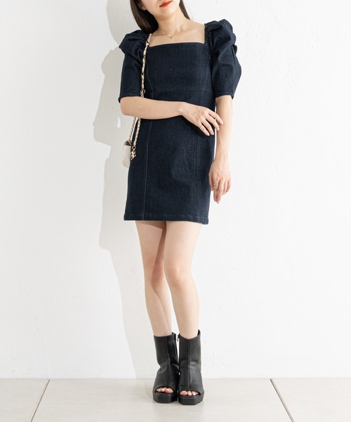 「Chico」 半袖ワンピース FREE ブラック レディース_画像2