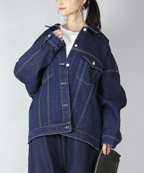 ASTRAET beauty&youth ビッグシルエット デニムジャケット and it_（アンドイット） デニムジャケット gジャン ビッグシルエット