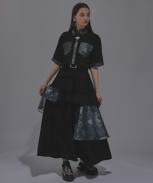 ブラウス シャツ 「RE ARRIVAL」チュールペプラムビスチェ レディース RE ARRIVAL】チュールペプラムビスチェ（シャツ/ブラウス
